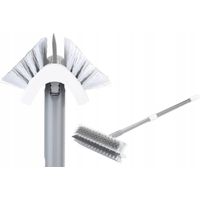 Maximex Cepillo de limpieza 2 en 1 gris giratorio 24 cm