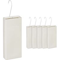 Humidificateurs Relaxdays pour radiateurs, lot de 6, evaporateurs d'eau, à suspendre, en céramique, crème