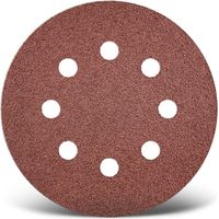 MENZER Red Klett-Schleifscheiben, 115 mm, 8-Loch, f. Exzenterschleifer, Normalkorund (50 Stk.) K80