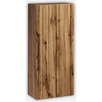 Wandhängender Badezimmerschrank mit Soft-Close-Tür und umkehrbaren Türen Solmira - Eiche