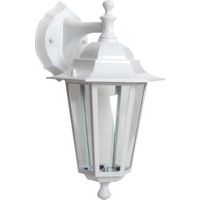 Applique extérieure vintage 60W E27 – Fonte d'aluminium blanche – Indice de protection IP43 – Dimensions 18x33xØ22 cm – Loan