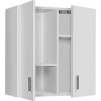 Hängeschrank Detroit, Beistellschrank mit 2 Türen, Mehrzweck-Badezimmer oder Wäscheschrank, cm 59x27h60, Weiß