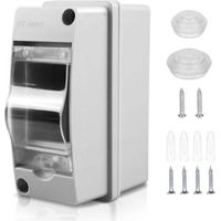 Coffret Electrique Etanche Exterieur Boîtier: Boîte Etanche Electrique Exterieur IP65, Tableau Electrique 1 Rangée, Boîtier Electrique Etanche, Coffret Electrique 2 Modules Pour Disjoncteur Mural