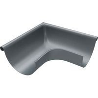 ZAMBELLI Rinnenwinkel 90 Grad (Außenwinkel) verzinkt Dachrinnenwinkel mit Wulst außen für Dachrinne halbrund, ohne löten, 105 mm / 250/8 tlg Anthrazit