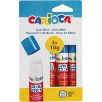 Carioca confezione de 3 colle de stick - ideale per la casa, la scuola e l'ufficio - incolla carta, foto e tessuti - senza solventi - colore variante