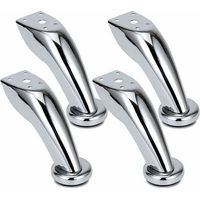 pair 4 pezzi gambe per mobili, gambe spesse in acciaio inossidabile per divani, gambe cromate, piedini per mobili, armadi, divani, sedie, sgabelli, armadietti