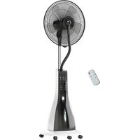 Ventilador con función de nebulización – Ángulo ajustable de 75° – 3 velocidades, 3 modos – Depósito de agua de 3 litros – Blanco y negro