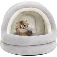 vidaXL Lit pour chat 50x50x45 cm Gris et crème