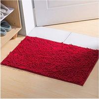 Non-slip bath mat, soft and absorbent, perfect for the bathroom (60 x 40 cm, red)