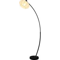 Searchlight Radiant Lampadaire, noir, abat-jour en tissu doux, 1 x E27