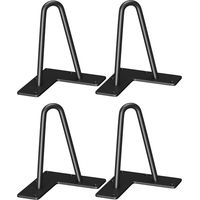 4 gambe per tavolo in metallo fai da te, lunghe 10 cm, gambe per mobili con diametro di 9 mm