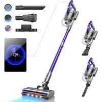 Aspirateur balai sans fil 48000Pa – Moteur sans balais 450W – Autonomie 45 minutes – Technologie anti-bruit sous 60dB – Brosse rotative en V – Honiture