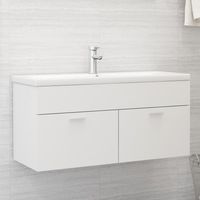 Meuble sous lavabo vasque avec lavabo intégré Blanc Aggloméré 53464