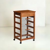 Carrello da cucina 4 cestini estraibili ed un cassetto Vesuvio colore rovere