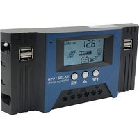 100A MPPT Solar Charge Controller 12/24V Auto Focus Solar Panel Controller Battery Intelligent Regul-60A-