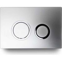 IDROSPANIA Bouton poussoir mécanique double chrome brillant + plaque chrome mat / satiné