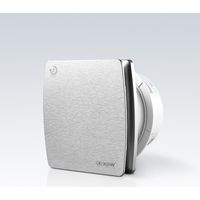 Ventilateur de Salle de Bain Ø100mm Extracteur d'Air avec Minuterie et Clapet Anti‑Retour 95 m³/h- 12 W / 34 dB Silencieux, Étanche IPX4 pour Cave, WC et Cuisine, pour Mural & Plafond, Argent