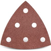 MENZER Red Feuilles abrasives auto-agrippantes, 93 mm, 6 trous, p. Ponceuses delta, Corindon normal (Lot de 50) G80