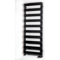 LUXRAD Scala Neuer Badheizkörper 1230 x 400 mm mattschwarze Seite.