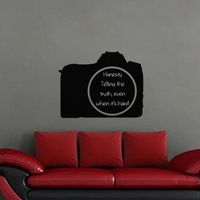 Sticker ardoise tableau noir - stickers muraux adhésif effaçable - DESIGN APPAREIL PHOTO - 75x95cm