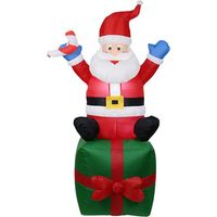 Andere Weihnachtsdekorationen, 1,8 m aufblasbare Weihnachtsdekoration, Weihnachtsmann-Dekoration mit Seilpfählen, langlebige Weihnachtsgeschenk-Dekoration, geeignet für Innen- und Außengärten