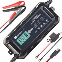 ECO-WORTHY Supporto per caricabatteria 10A 12V per motociclo per auto con batteria al piombo LiFePO4