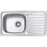 JASSFERRY Küchenspüle 1 Becken Einsatz, 800 x 440 mm Umkehrbarem Abtropffläche Waschbecken aus Edelstahl Einbau mit Abfallsieb