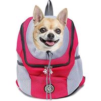 Breathable waterproof pet carrier backpack for small dogs, cats, and puppies.