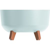 Weißer Topf, ohne Tank, GRACIA Kollektion, 23,5 x 23,5 x 15,5 cm, Fassungsvermögen 3,8 L.