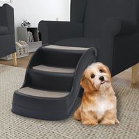 Vidaxl – Escalier pliable 3 marches pour chiens – Poids léger 1,37 kg – Charge max 20 kg – Antidérapant et pliable
