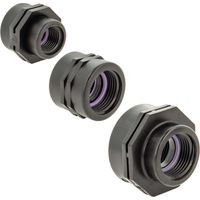TAVLIT Doppelmuffe Kupplung 1/2 x 3/4 Zoll Innengewinde, Self Seal PP-Schraubverbinder, 10 bar Typ FCS