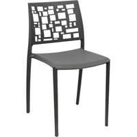 Sedia Moderna CUBICARA in Polipropilene Grigio - Cucina Ristorante