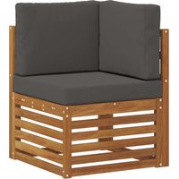 vidaXL Outdoor Corner Sofa Solid Acacia Wood Natural