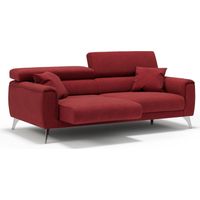 Caravaggio Divano con sedute allungabili e poggiatesta reclinabili in tessuto impermeabile T02 169 cm rosso