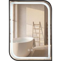 Mirror Rea Zone 80X60 Led Black