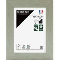 Cadre Photo Vert clair 13x18 cm et 18x13 cm - Cadre Photo Bois FSC - Convient au Format A6 et Carte Postale – Fabriqué en France – Cadre Photo Karma Vert clair - Verre acrylique Incassable