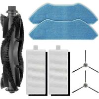 Pièces de rechange M1 pour aspirateur robot Lefant M1 : 1 brosse rotative, 2 brosses latérales, 2 filtres HEPA, 2 lingettes de nettoyage
