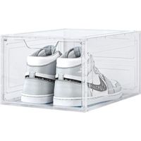 Conteneur De Boîte Pour Chaussures Chaussures De Chaussures Boîte D'emballage 34x25x18.4cm Transparent 87648