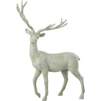 Statuette Cerf Déco "Promenade" 40cm Bleu Gris