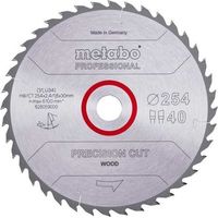 Lame de scie circulaire Pro - METABO - Precision Cut Wood HW/CT 254x30, 40 WZ 20°