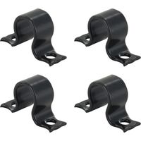 4 Colliers d'Espagnolette, Noir, Aluminium, Diamètre 14, pour Volet Battant