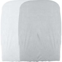 DOMIVA Lot 2 Housses matelas a langer - Blanc/Perle
