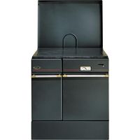Godin – Cuisinière à bois 10kW noire – Rendement 76,4% – Longueur max de bûche 50cm – Combustion haute performance – Four émaillé par convection