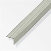 alfer Treppenprofil 1 m, 25 x 21 mm PVC (Kunststoff) glatt graubeige Treppenkantenprofil