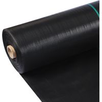 Toile Paysagère Anti-Mauvaises Herbes Tissée Haute Résistance – 1,2x91 m (4x300 pi), 3,2 oz (90 g), Bâche de Sol Durable pour Jardins, Massifs, Pelouses et Serres – Installation Facile, Noire