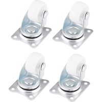 Lntyq 4pcs Roulettes Pivotantes Universelles, Roues Pivotantes 25 mm, Roulette Lourde Roues Silencieuses Maximale de 40 kg pour Chaises, Petits chariots, Valises
