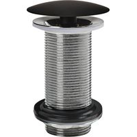 1 - Bonde de lavabo - Laiton - Écoulement libre design noir et chromé pour salle de bain moderne 100 mm