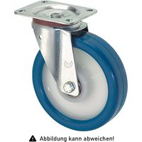Rollcart Polyurethan- Lenkrollen Ø125x40mm mit Kunststoff -Felge 220kg Tragkraft
