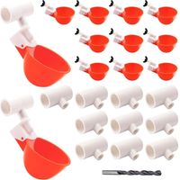 ALLIANDISGobelets d'eau automatiques pour volailles, système d'arrosage par gravité pour poulets, bol à boire à remplissage automatique