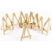 10pcs mini chevalet trépied en bois 12 x 7cm support photo carte mariage fête table